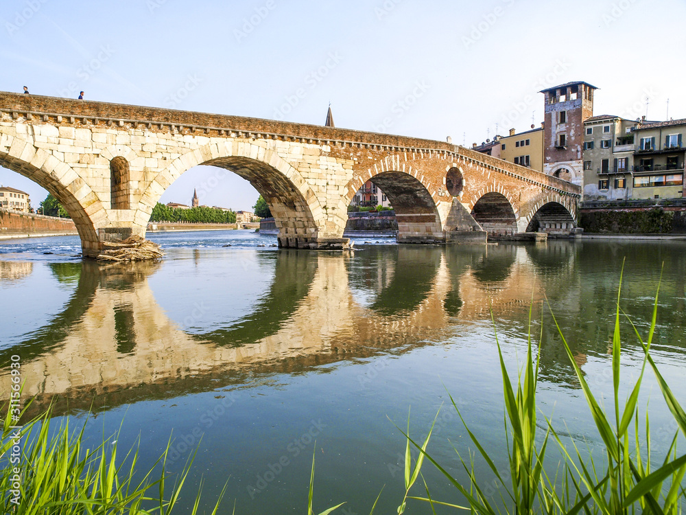 Verona, Castelvecchio und Ponte Scaligero, Italien