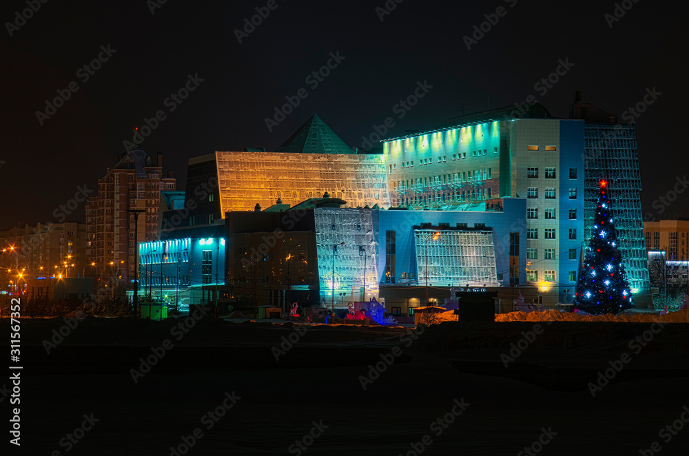 custom made wallpaper toronto digitalWinter Surgut. The building of Surgut State University.