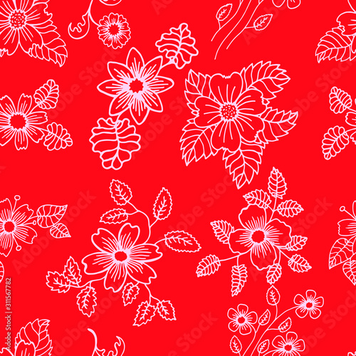 seamless floral pattern with flowers