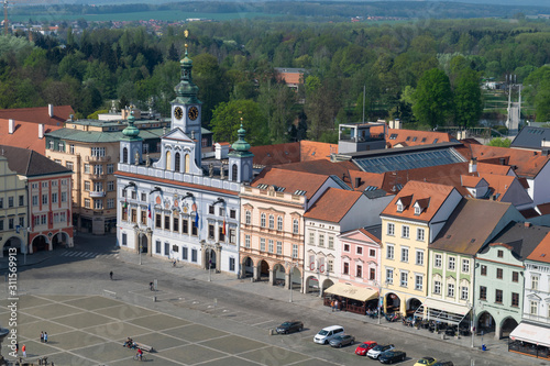 Přemysl Otakar II Square in Ceske Budejovice, Czech Republic