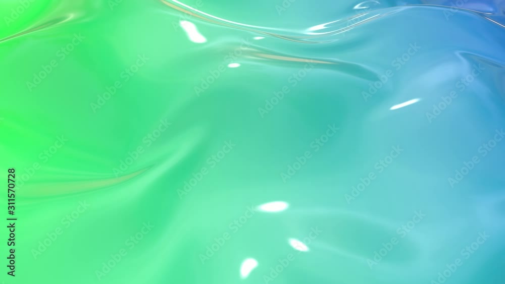 Animated green blue liquid gradient of paint as background in 4k. 3D wavy cloth surface forms ripples like in liquid paint surface or folds in tissue in slow motion. 42 Animated green blue liquid gradient of paint as background in 4k. 3D wavy cloth surface forms ripples like in liquid paint surface or folds in tissue in slow motion. 42