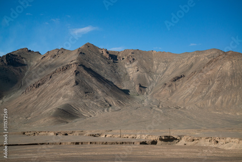 View on the Pamir highway in Tajikistan