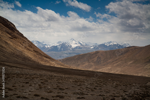 View on the Pamir highway in Tajikistan