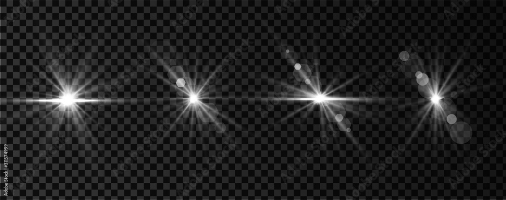 Set of lens flare. Light glow effect. Isolated vector illustration. Set of lens flare. Light glow effect. Isolated vector illustration.