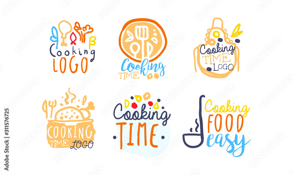 Cooking Logo and Labels Design Vector Set