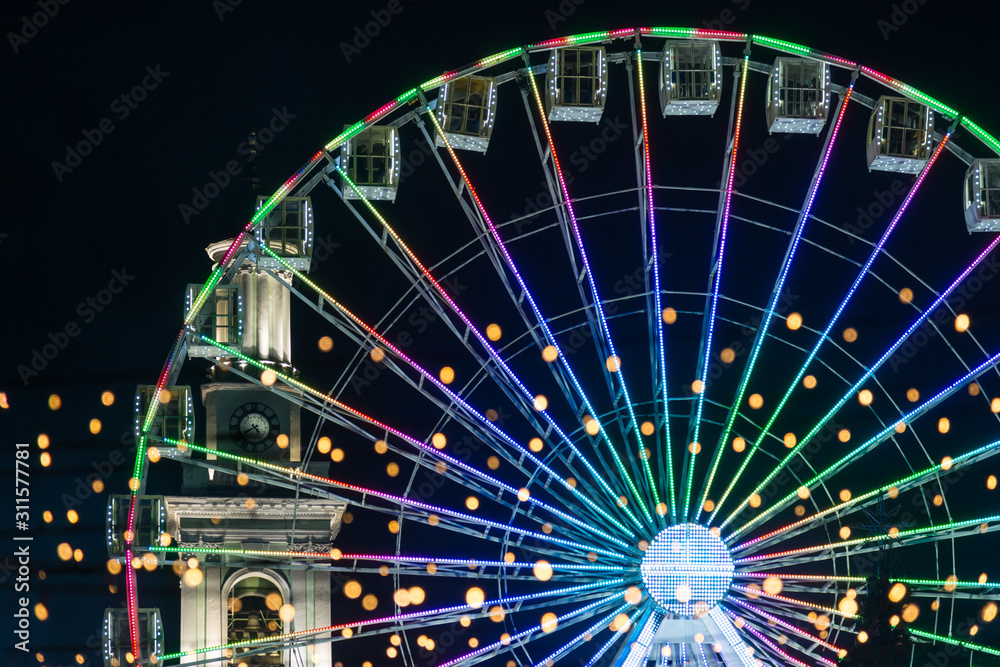 Giant illuminated ferris wheel Giant illuminated ferris wheel