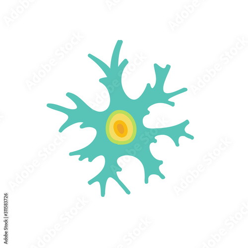 neuron doodle icon, vector illustration