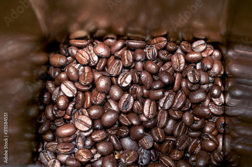 coffee beans on wooden backgroundtree in snow, sweden, stockholm, norrland,sverige photo