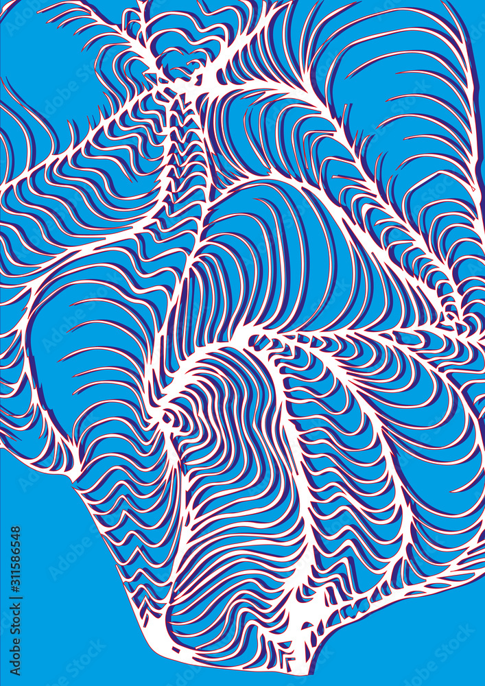 illustration bleue abstraite design