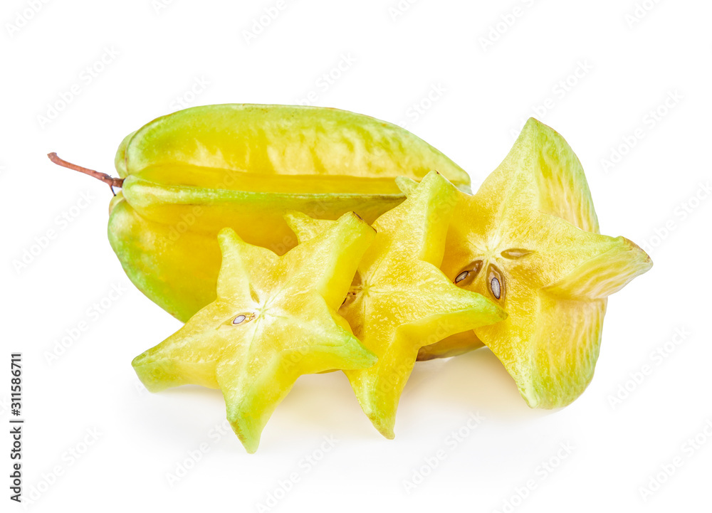 star apple fruit on white background star apple fruit on white background