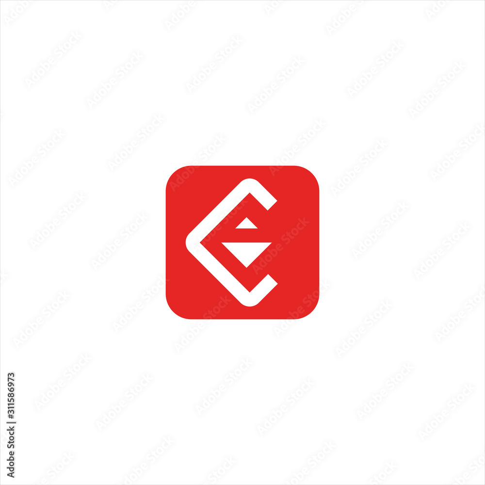 Letter E logo icon design template elements. Vector color sign.