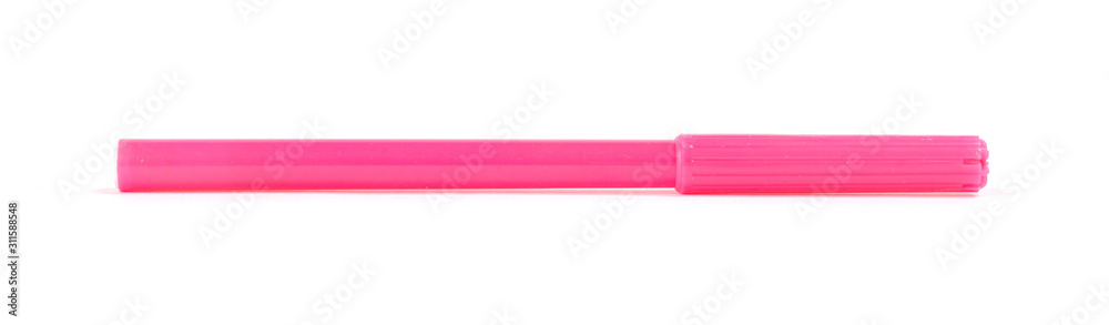 Pink felt-tip pen isolated Pink felt-tip pen isolated