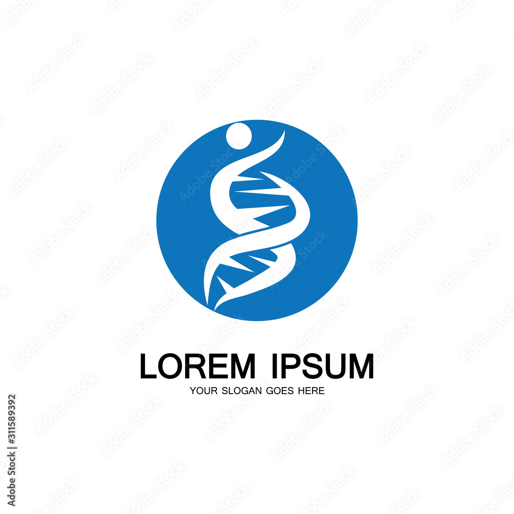 Human DNA logo icon design-vector Human DNA logo icon design-vector