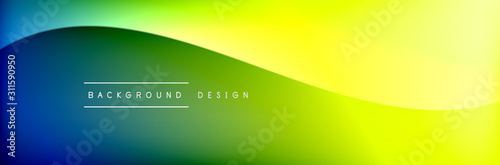 Flowing waves with 3d shadow effects and fluid gradients. Dynamic trendy abstract background. Vector Illustration