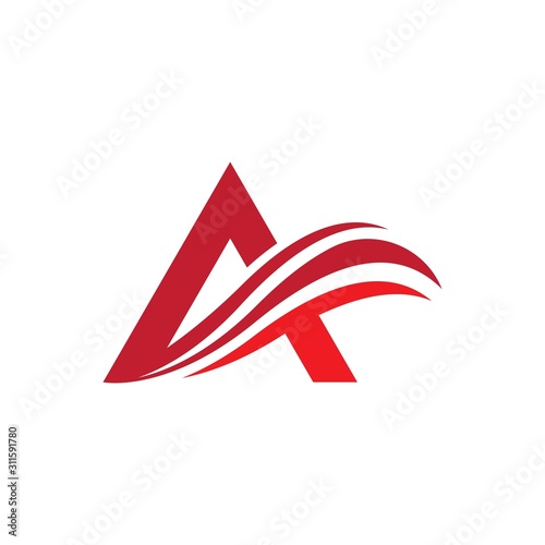 Letter a logol illustration