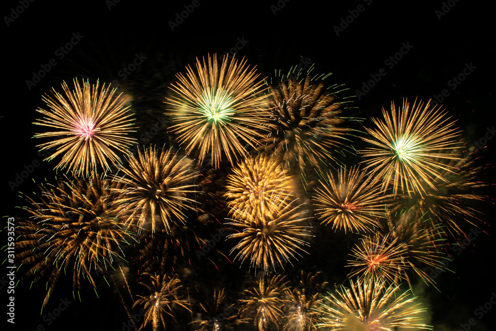 Colorful Fireworks display celebration