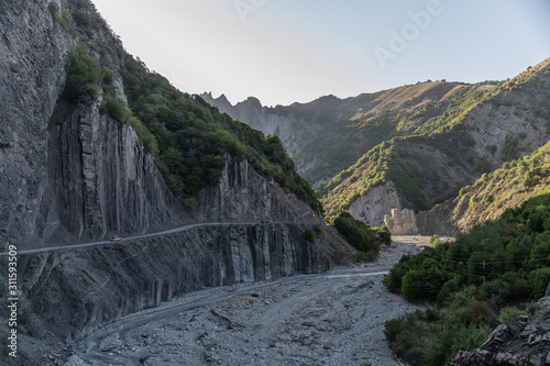 Valley with River near Lahich, Azerbaijan