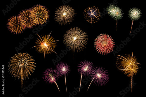 Colorful Fireworks display celebration