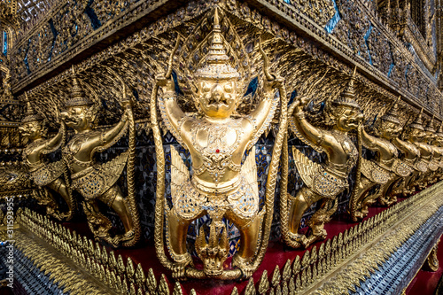 The statue garuda in the temple.