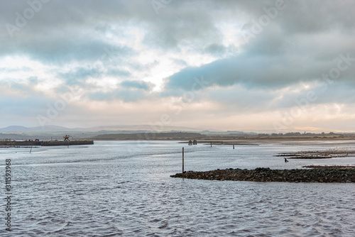 Irvine Harbour in Ayrshire Scotland looking over to Ardeer Peninsula