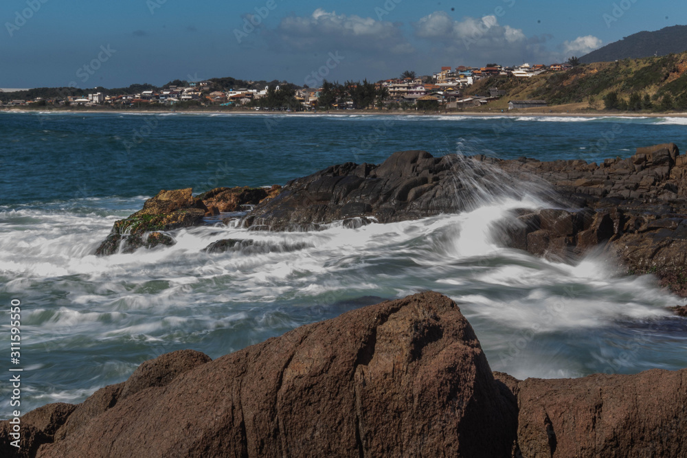 rocks, beach and moviment