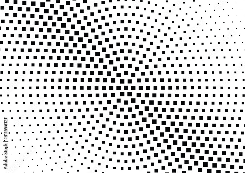 Abstract halftone dotted background. Monochrome pattern with square.  Vector modern pop art texture for posters, sites, cover, business cards, postcards, grunge art, labels layout, stickers.