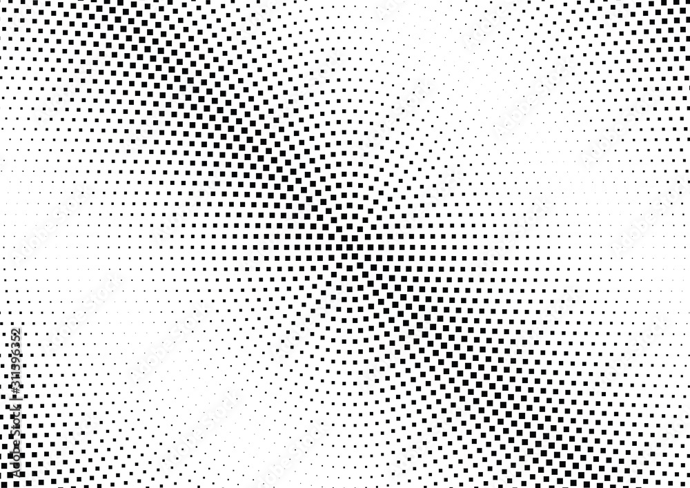 Abstract halftone dotted background. Monochrome pattern with square.  Vector modern pop art texture for posters, sites, cover, business cards, postcards, grunge art, labels layout, stickers.