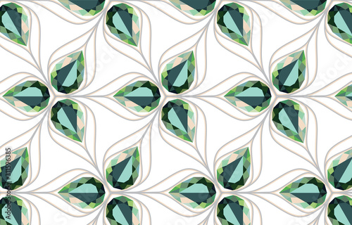 Vector geometric pattern. Abstract stylish background with texture of Gemstones jewelery. gem background. pattern is on swatches panel