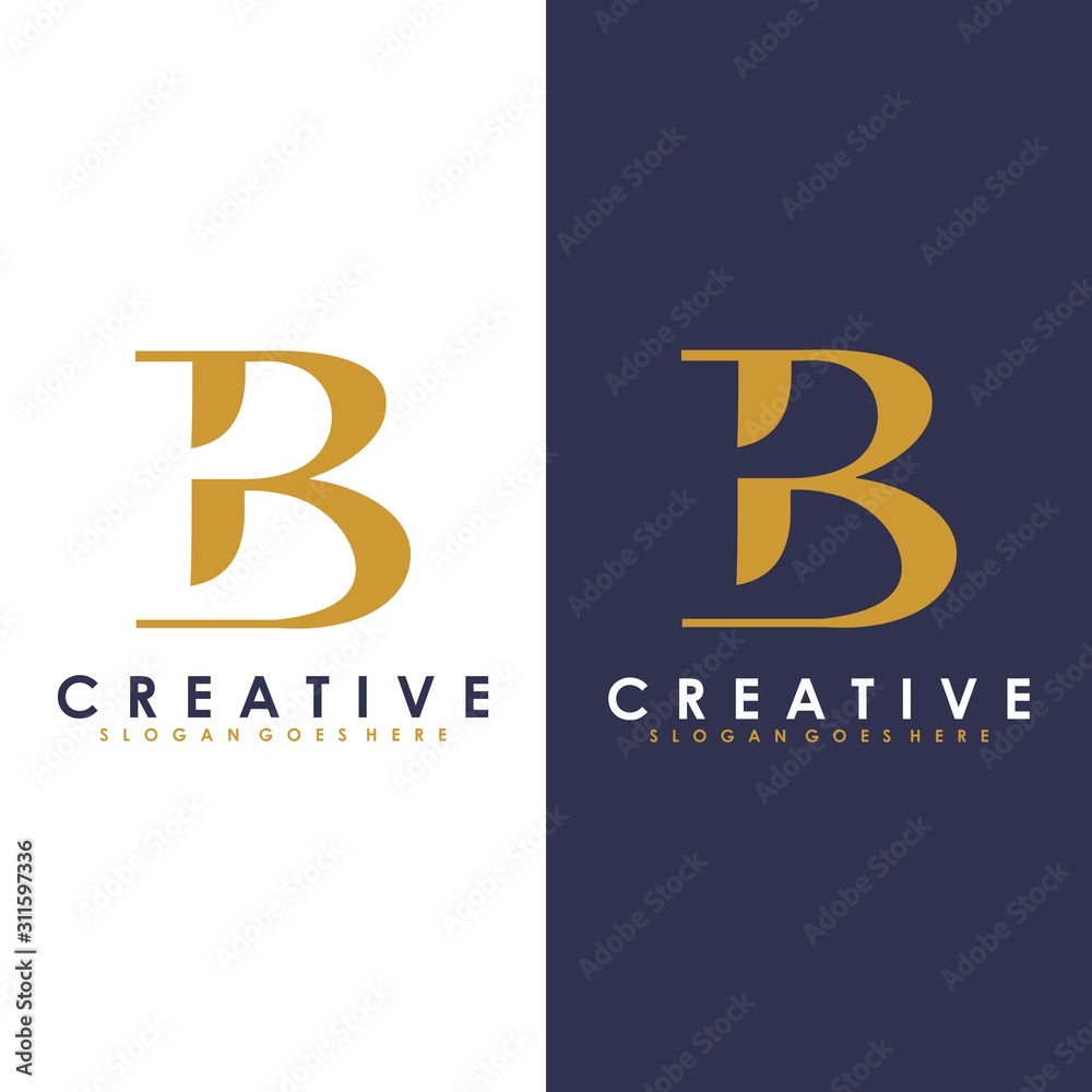 abstract initial letter B logo design template abstract initial letter B logo design template