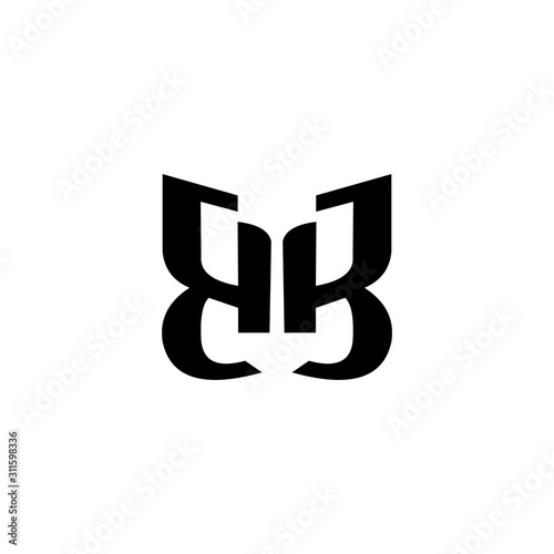 abstract initial letter B logo design template