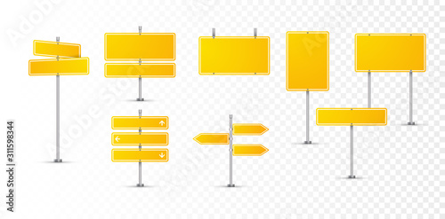 Street road yellow sign icon. Warning vector traffic attention roadsignmetal alert notice for road safety