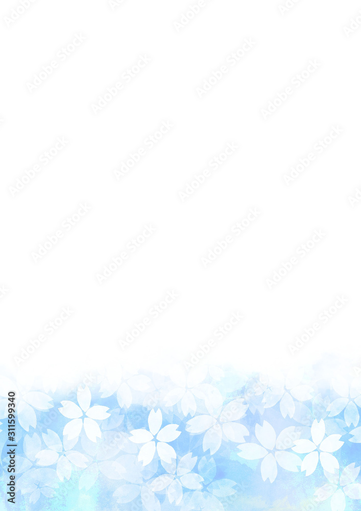 桜　春　水彩イラスト