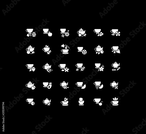 Set of Simple Icons of Tea