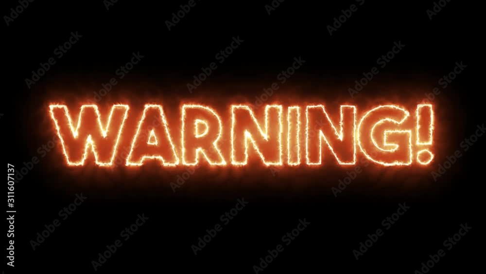 Neon burning typography, text of 
