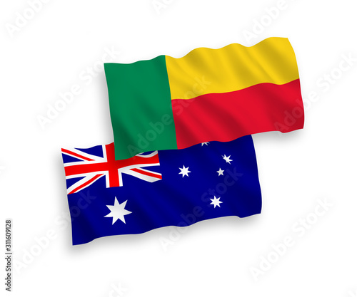 Free Download Flags of Australia and Benin on a white background - GFXLoad