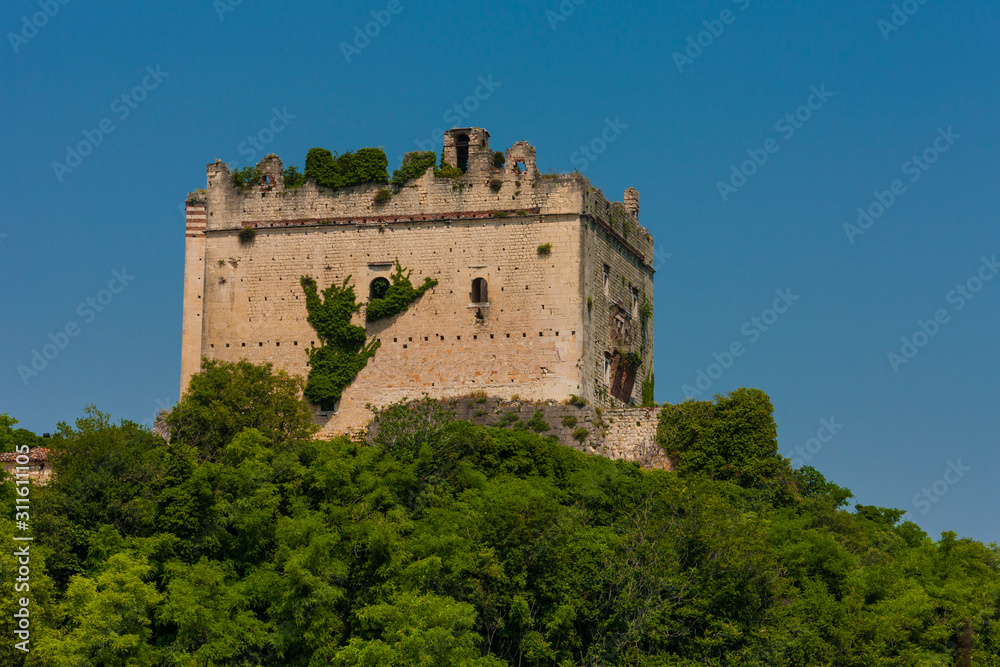 The castle of Illasi in Italy