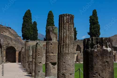 Pompeii, an ancient Roman city near modern Naples in the Campania region of Italy, that was buried under 4 to 6 m of volcanic ash and pumice in the eruption of Mount Vesuvius in AD 79. 