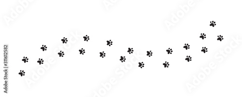 Dog or cat paw. Prints vector illustration