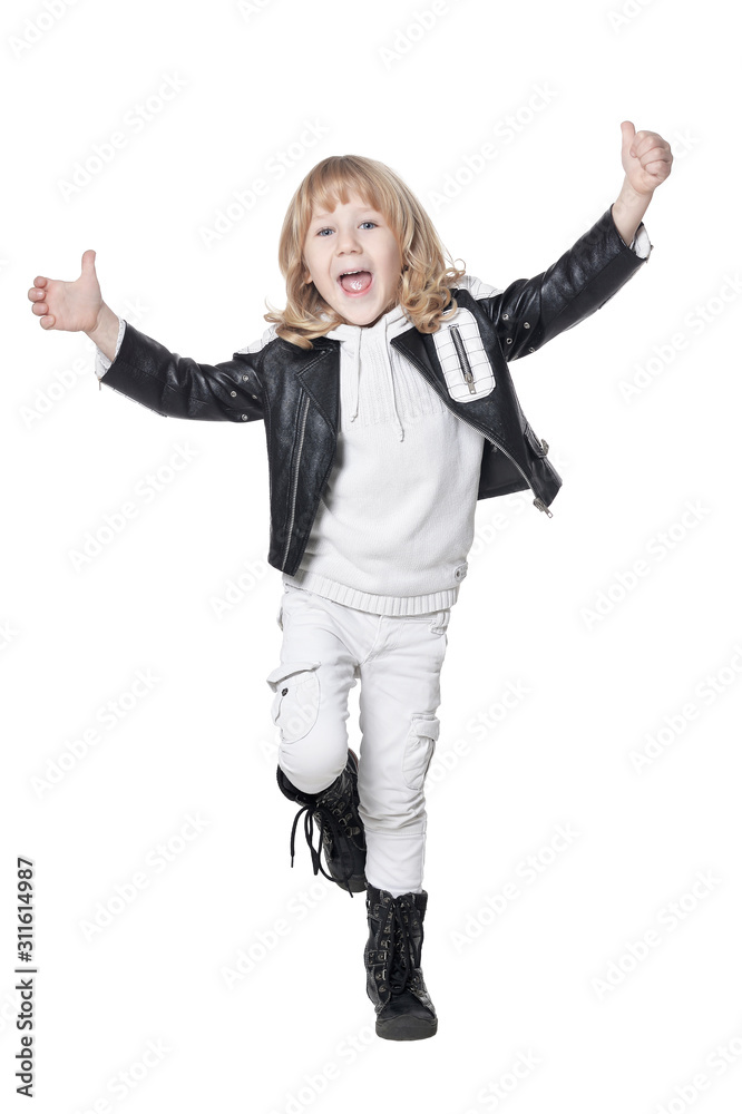 Portrait of cute boy posing isolated on white background Portrait of cute boy posing isolated on white background