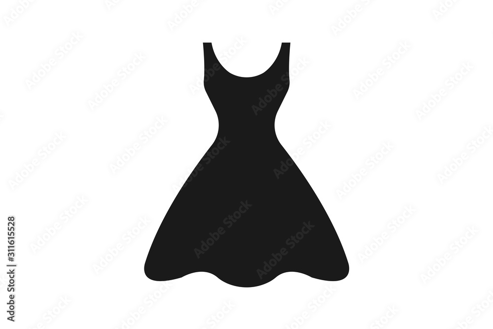 Obraz premium women blue dress icon vector illustration