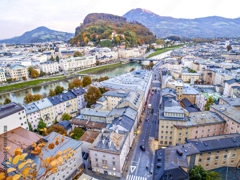 Salzburg, Stadtanischt, Österreich, Salzburg Stadt