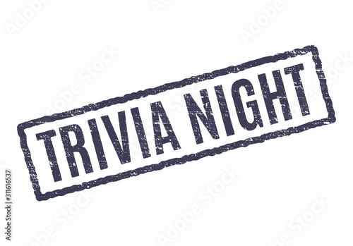 Trivia night background stamp quiz illustration design