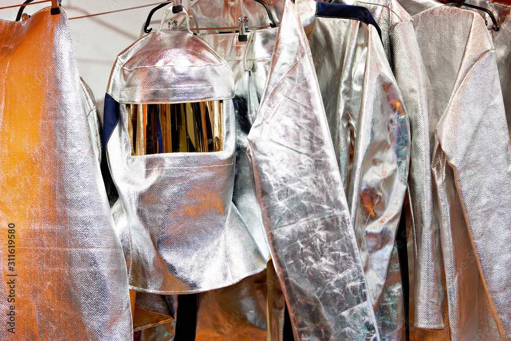 Obraz premium Protective fireproof suit metallic