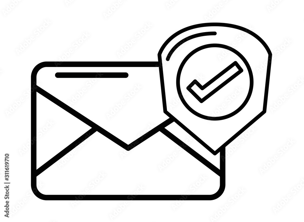 envelope mail with check symbol envelope mail with check symbol