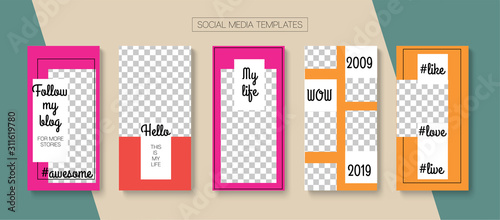 Mobile Stories Vector Collection.