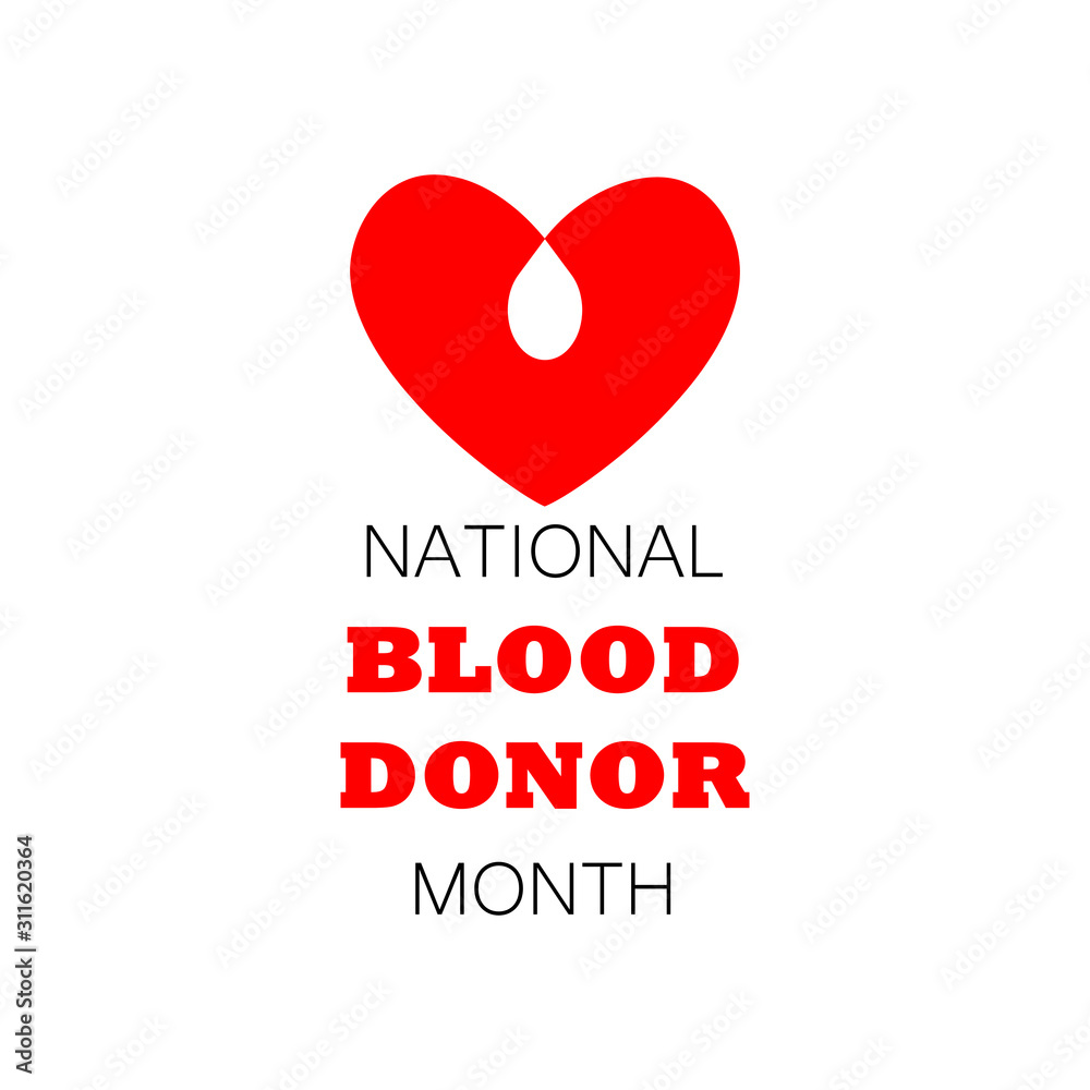 National Blood Donor Month Celebrated in January . Awareness and prevention concept. Vector illustration isolated on white background National Blood Donor Month Celebrated in January . Awareness and prevention concept. Vector illustration isolated on white background