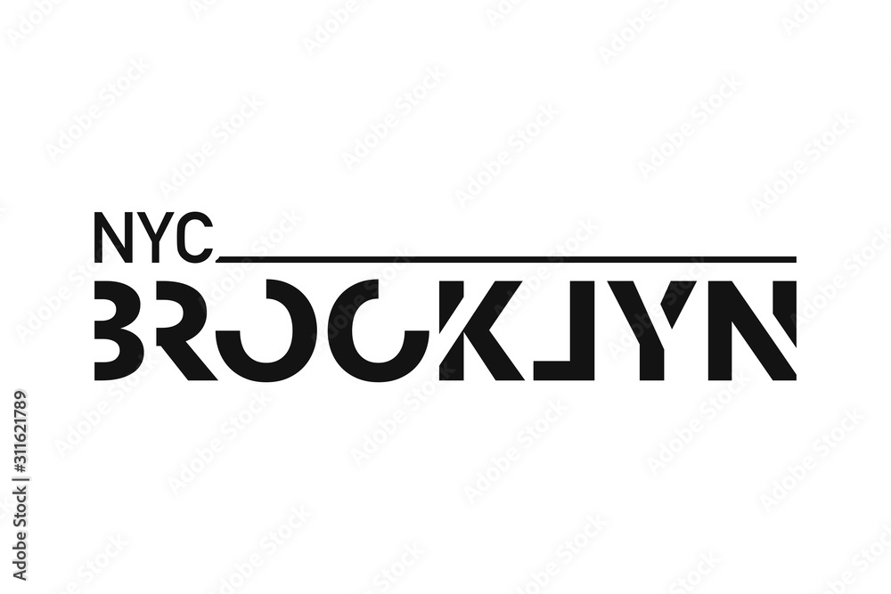 Vector illustration t-shirt New York, Brooklyn, slogan for print Vector illustration t-shirt New York, Brooklyn, slogan for print