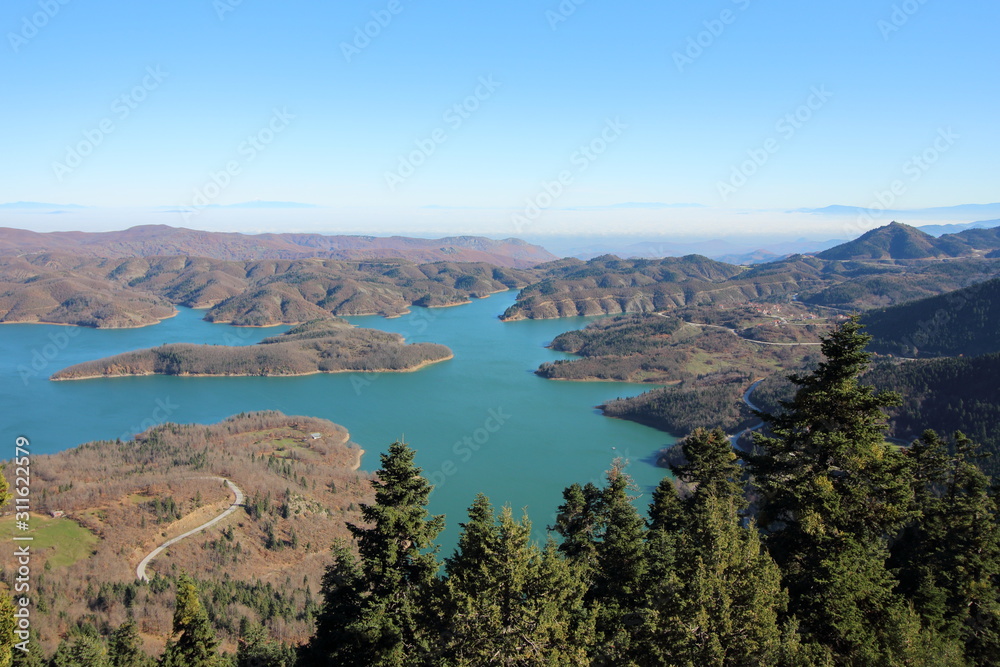 lake plastira in greece