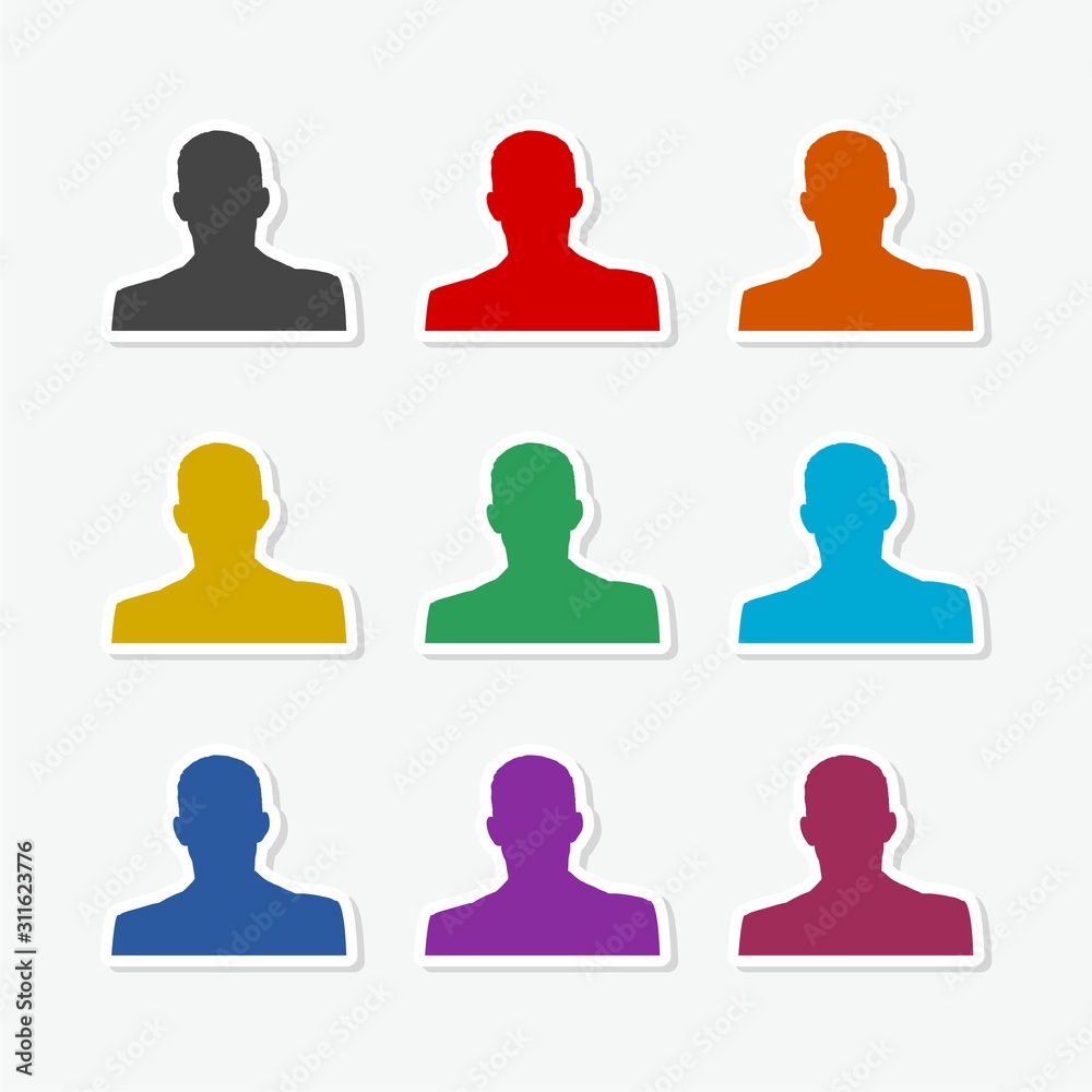 Avatar icon color icon set Avatar icon color icon set