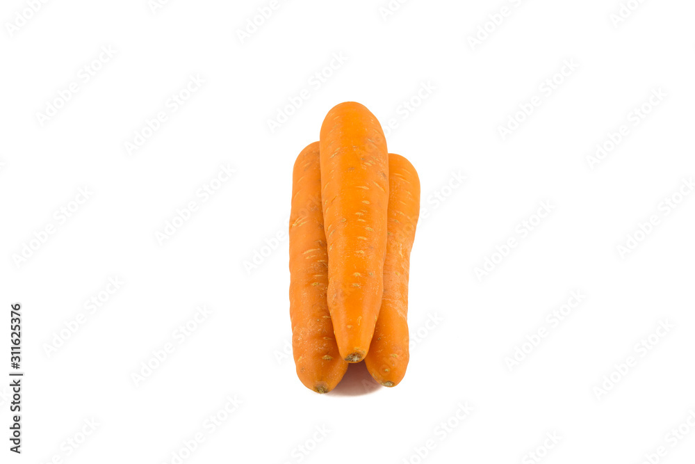 Fresh carrot isolated on white background. Fresh carrot isolated on white background.